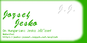 jozsef jesko business card